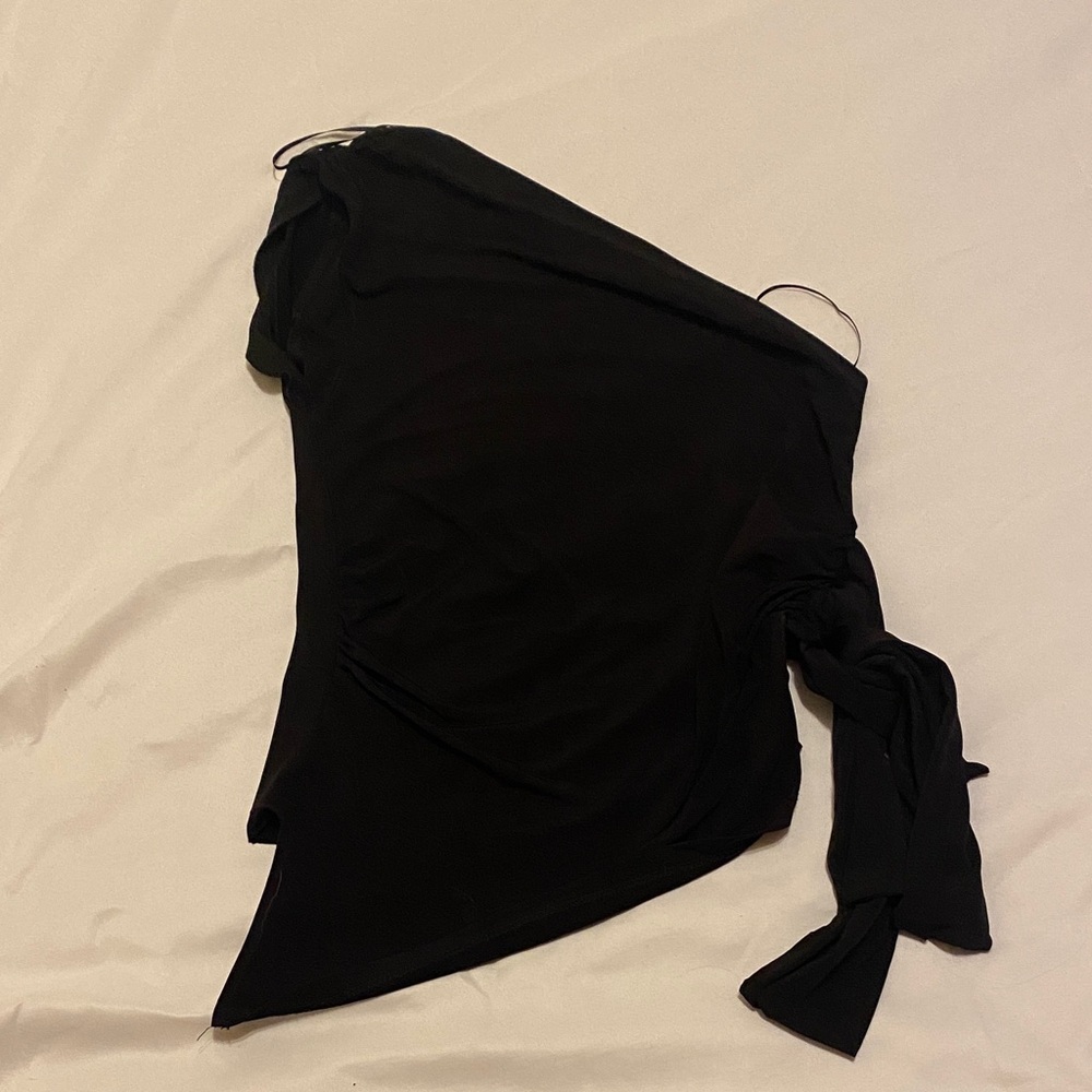 Elegant Black Asymmetrical Top